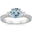18K White Gold Antique Scroll Engraved Three Stone Diamond Ring (1/3 ct. tw.), smalltop view