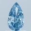 0.76 Ct. Fancy Vivid Blue Pear Lab Grown Diamond