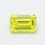 0.73 Ct. Fancy Vivid Yellow Emerald Lab Grown Diamond