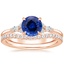 14K Rose Gold Nadia Diamond Ring with Curved Ballad Diamond Ring (1/6 ct. tw.)