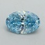 0.72 Ct. Fancy Vivid Blue Oval Lab Grown Diamond