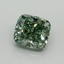 2.52 Ct. Fancy Vivid Pacific Green Cushion Lab Grown Diamond