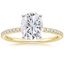 18K Yellow Gold Ballad Half Coverage Diamond Ring (1/8 ct. tw.), smalltop view