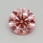 0.40 Ct. Fancy Vivid Pink Round Lab Grown Diamond