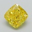 2.51 Ct. Fancy Vivid Yellow Cushion Lab Grown Diamond