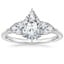 Platinum Luxe Opera Three Stone Diamond Ring, smalltop view