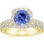18K Yellow Gold Estelle Diamond Ring (3/4 ct. tw.) with Sienna Eternity Diamond Ring (7/8 ct. tw.)