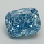 1.80 Ct. Fancy Vivid Blue Cushion Lab Grown Diamond