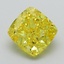 2.42 Ct. Fancy Vivid Yellow Cushion Lab Grown Diamond