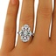 The Basilia Ring, smalltop view on a hand