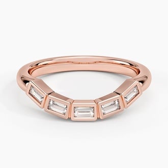 Bettina Contour Baguette Lab Diamond Ring (1/4 ct. tw.) in 14K Rose Gold