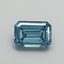 1.01 Ct. Fancy Vivid Blue Emerald Lab Grown Diamond