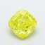 2.1 Ct. Fancy Vivid Yellow Cushion Lab Grown Diamond