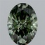 2.50 Ct. Fancy Vivid Green Oval Lab Grown Diamond