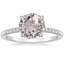 14K White Gold Viviana One-Quarter Coverage Diamond Ring, smalltop view