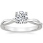 Platinum Twisted Vine Solitaire Ring, smalltop view