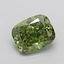 2.57 Ct. Fancy Vivid  Green Cushion Lab Grown Diamond