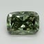 3.19 Ct. Fancy Vivid Green Cushion Lab Grown Diamond