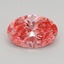 0.59 Ct. Fancy Vivid Pink Oval Lab Grown Diamond