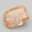 2.41 Ct. Fancy Intense Pinkish Orange Cushion Lab Grown Diamond