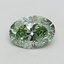 1.07 Ct. Fancy Vivid Green Oval Lab Grown Diamond