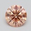 0.51 Ct. Fancy Intense Pink Orange Round Lab Grown Diamond
