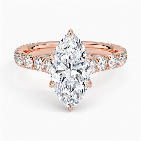 14K Rose Gold Anthology Three-Quarter Coverage Diamond Ring