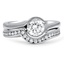 Contoured Channel Set Diamond Ring for a Bypass Engagement Ring, smallview