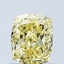 1.04 Ct. Fancy Vivid Yellow Cushion Lab Grown Diamond