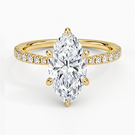 18K Yellow Gold Freesia 2mm Diamond Ring (1/3 ct. tw.)