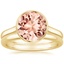 18KY Morganite Luna Bridal Set, smalltop view
