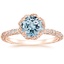 14K Rose Gold Nova Halo Diamond Ring (1/2 ct. tw.), smalltop view