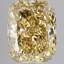 4.03 Ct. Fancy Yellow Cushion Lab Grown Diamond