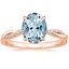 14K Rose Gold Petite Twisted Vine Diamond Ring (1/8 ct. tw.), smalltop view