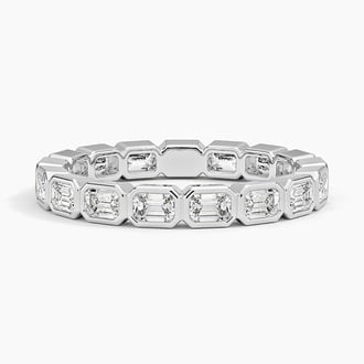 East-West Bezel Emerald Cut Eternity Diamond Ring (1 1/2 ct. tw.) in 18K White Gold