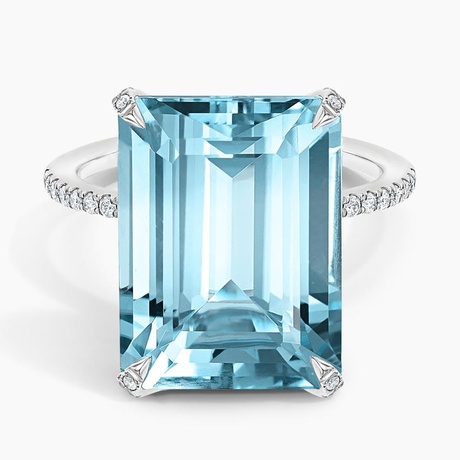 3 Stone Sky Blue Topaz Engagement Ring For Women, 14K Gold Finish Topaz Anniversary Ring, Ladies Marquise Shape Side Diamond Engagement outlet Ring