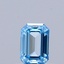 0.34 Ct. Fancy Vivid Blue Emerald Lab Grown Diamond