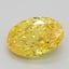 0.82 Ct. Fancy Vivid Yellow Oval Lab Grown Diamond