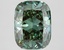 3.20 Ct. Fancy Vivid Green Cushion Lab Grown Diamond