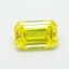 0.72 Ct. Fancy Vivid  Yellow Emerald Lab Grown Diamond