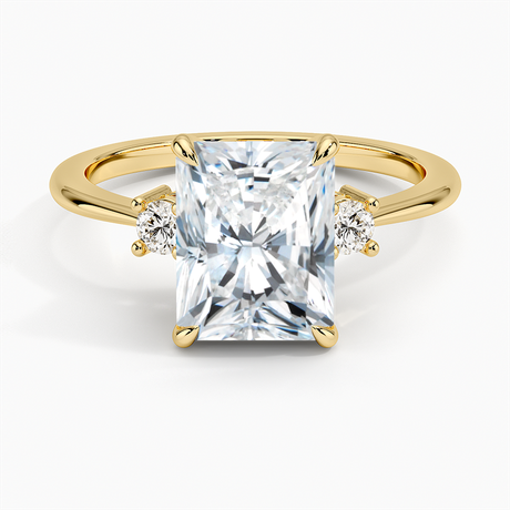 18K Yellow Gold Petite Selene Three Stone Diamond Ring (1/10 ct. tw.)