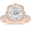 14KR Moissanite Reina Diamond Ring with Luxe Ballad Diamond Ring (1/4 ct. tw.), smalltop view