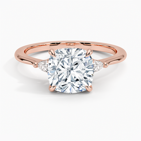 14K Rose Gold Aria Three Stone Diamond Ring (1/10 ct. tw.)