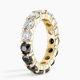 Eternity Black Diamond and White Lab Diamond Ring (5 ct. tw.)
