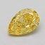 1.01 Ct. Fancy Vivid  Yellow Pear Lab Grown Diamond