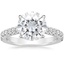 18K White Gold Sienna Half Coverage Diamond Ring, smalltop view
