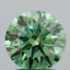 2.01 Ct. Fancy Vivid  Green Round Lab Grown Diamond