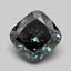 1.02 Ct. Fancy Deep Bluish Green Cushion Lab Grown Diamond
