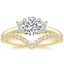 18K Yellow Gold Rhiannon Diamond Ring (1/4 ct. tw.) with Elongated Luxe Flair Diamond Ring