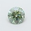 1.29 Ct. Fancy Vivid  Green Round Lab Grown Diamond